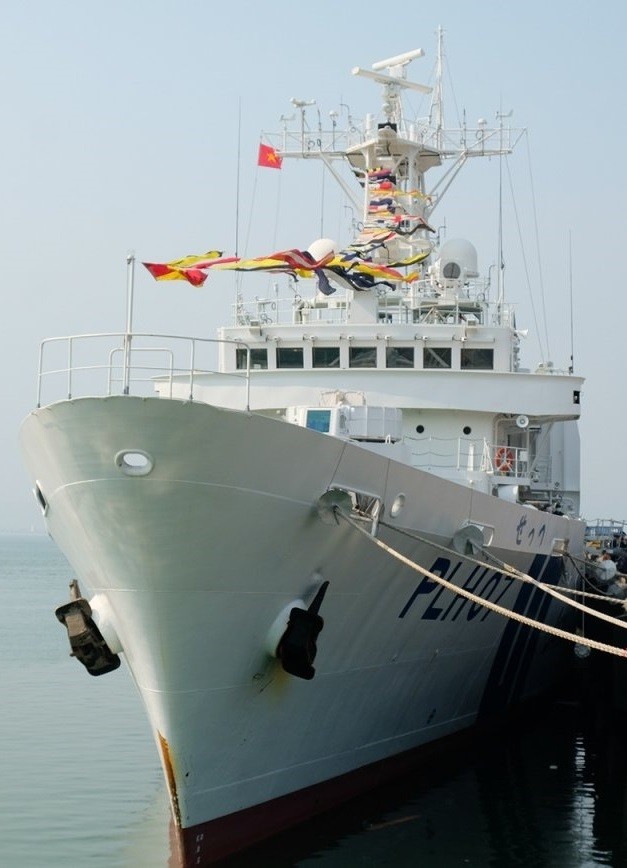 Tàu tuần tra của Nhật Bản đến thăm Đà Nẵng. (Nguồn: VGP