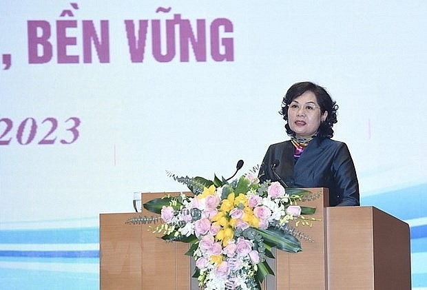 Thống đốc Ngân hàng Nhà nước Việt Nam Nguyễn Thị Hồng. (Nguồn: TTXVN) Thống đốc Ngân hàng Nhà nước Việt Nam Nguyễn Thị Hồng. (Nguồn: TTXVN)