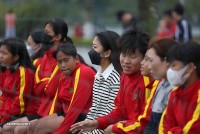 Cup Quốc gia nữ 2023: Hình ảnh Huỳnh Như cổ vũ tinh thần các cầu thủ CLB TP. Hồ Chí Minh
