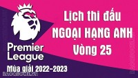 Lịch thi đấu Ngoại hạng Anh mùa giải 2022/23: Lịch thi đấu Ngoại hạng Anh vòng 25 - Leicester vs Arsenal