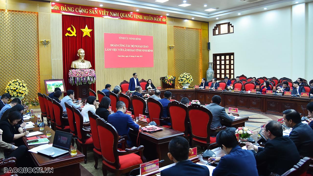 Ninh Bình phối hợp với Bộ Ngoại giao thúc đẩy hoạt động kinh tế đối ngoại Ninh Bình phối hợp với Bộ Ngoại giao thúc đẩy hoạt động kinh tế đối ngoại