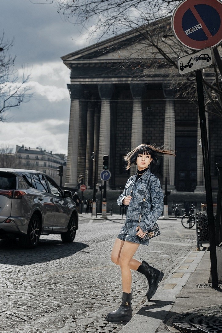 Châu Bùi dự Paris Fashion Week cùng Jisoo nhóm Blackpink