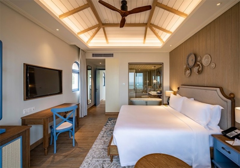 Các phòng và biệt thự được lấy cảm hứng theo phong cách thiết kế Địa Trung Hải.