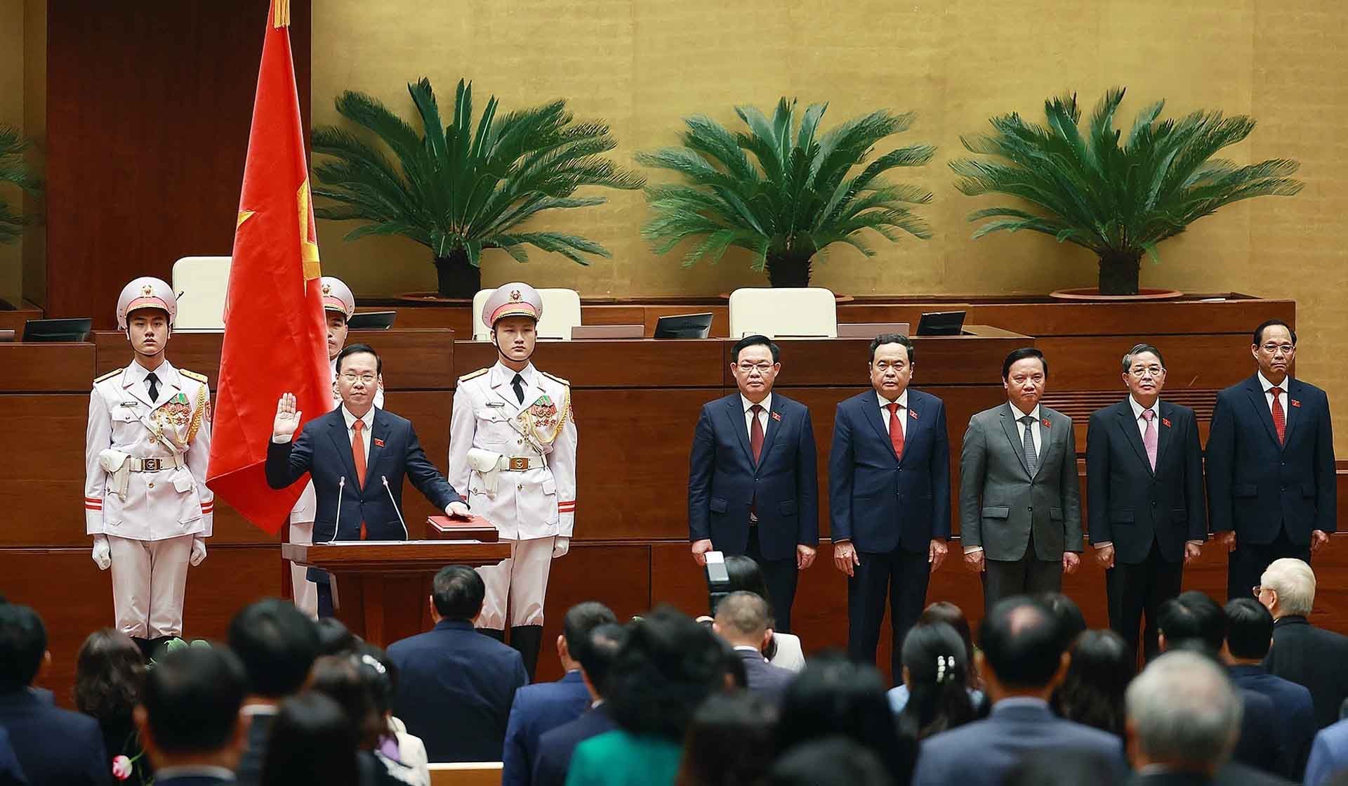 Chủ tịch nước Võ Văn Thưởng tuyên thệ nhậm chức. (Nguồn: TTXVN)