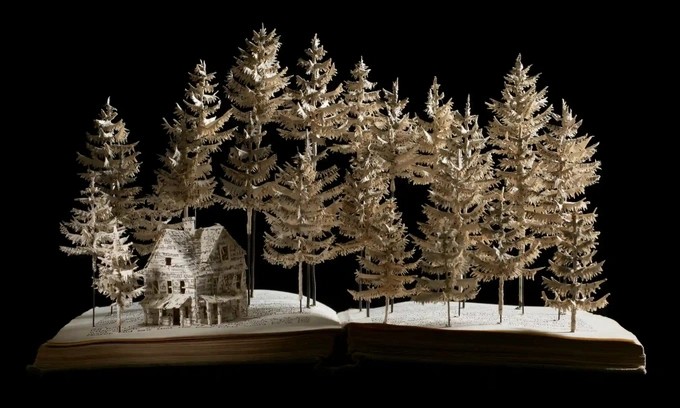 Vẻ đẹp tinh tế của những tác phẩm tạo thành từ sách cũ