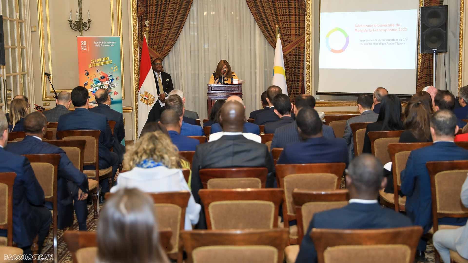 Đại sứ Nguyễn Huy Dũng dự lễ phát động tháng Pháp ngữ 2023 tại Ai Cập