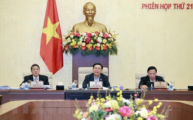 Chủ tịch Quốc hội Vương Đình Huệ phát biểu. (Nguồn: TTXVN)