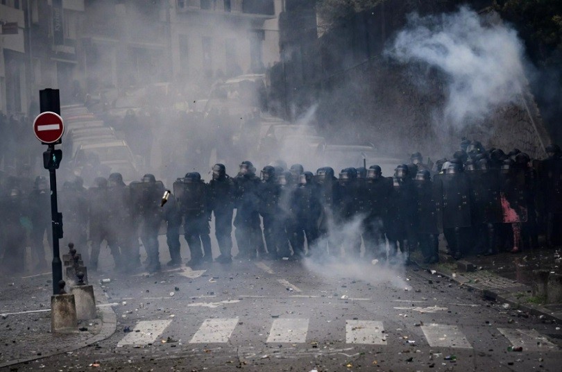 Đình công ở Pháp. (Nguồn: AFP) Đình công ở Pháp. (Nguồn: AFP)