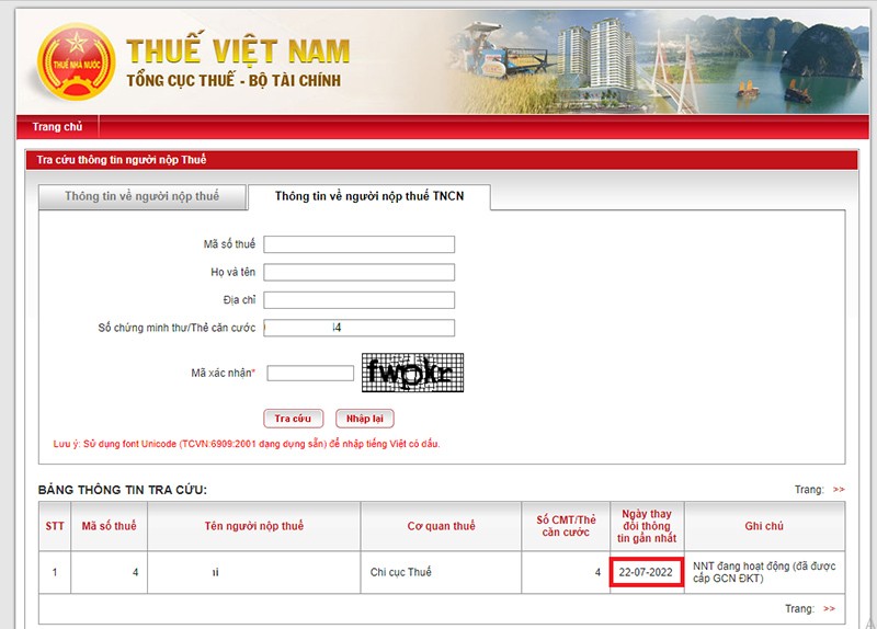 Hướng dẫn tra cứu ngày cấp mã số thuế cá nhân mới nhất