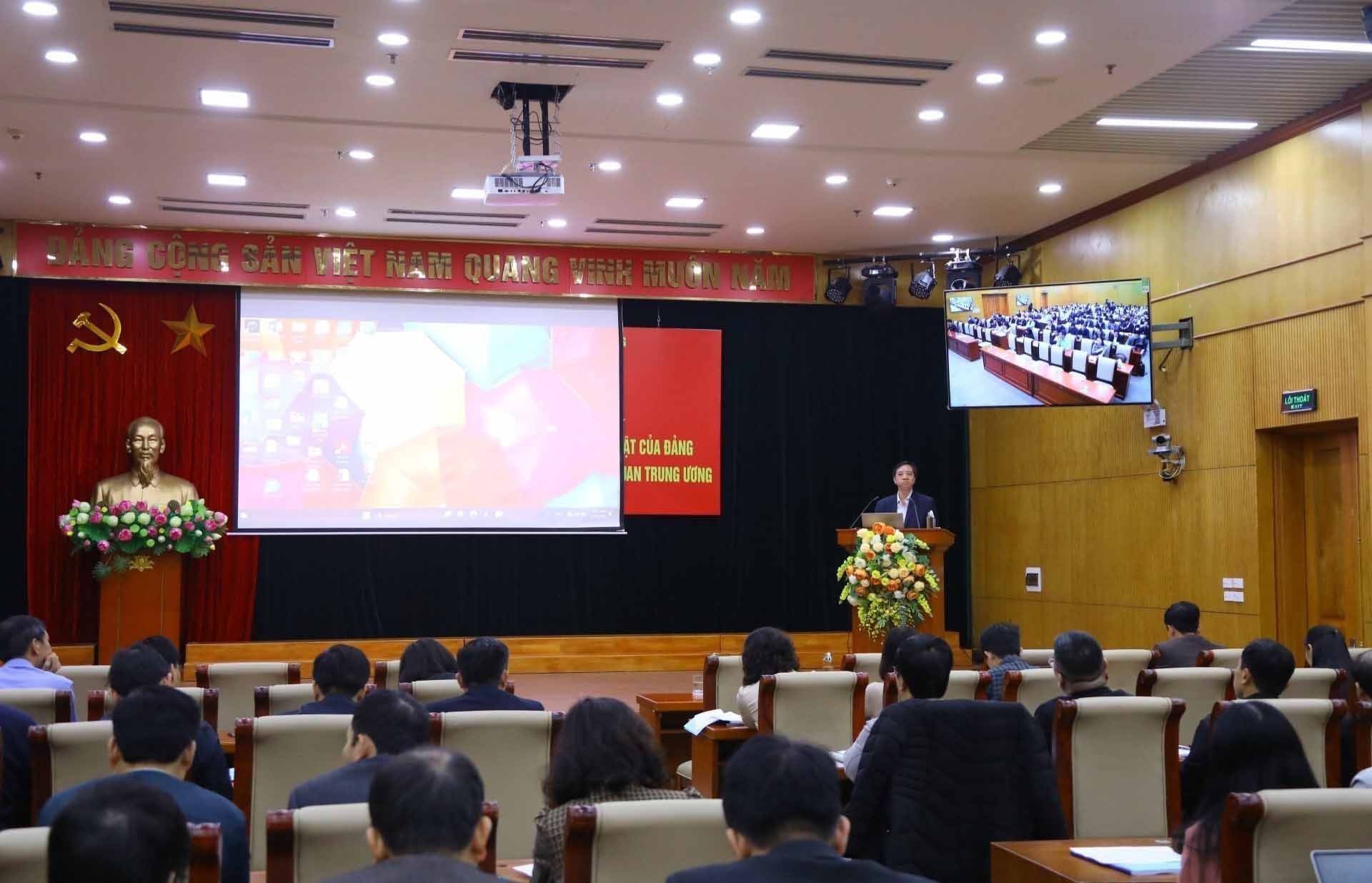 Lớp học chuyên đề: Nhiệm vụ kiểm tra, giám sát của cơ sở tổ chức đảng. (Nguồn: TTXVN)