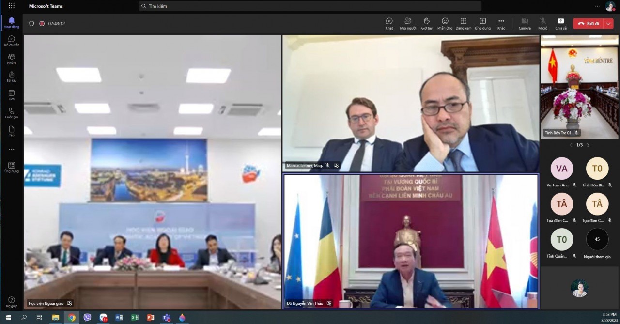 Học viện Ngoại giao phối hợp tổ chức thảo luận chuyên đề “Tiếp cận thị trường châu Âu”, ngày 29/3.