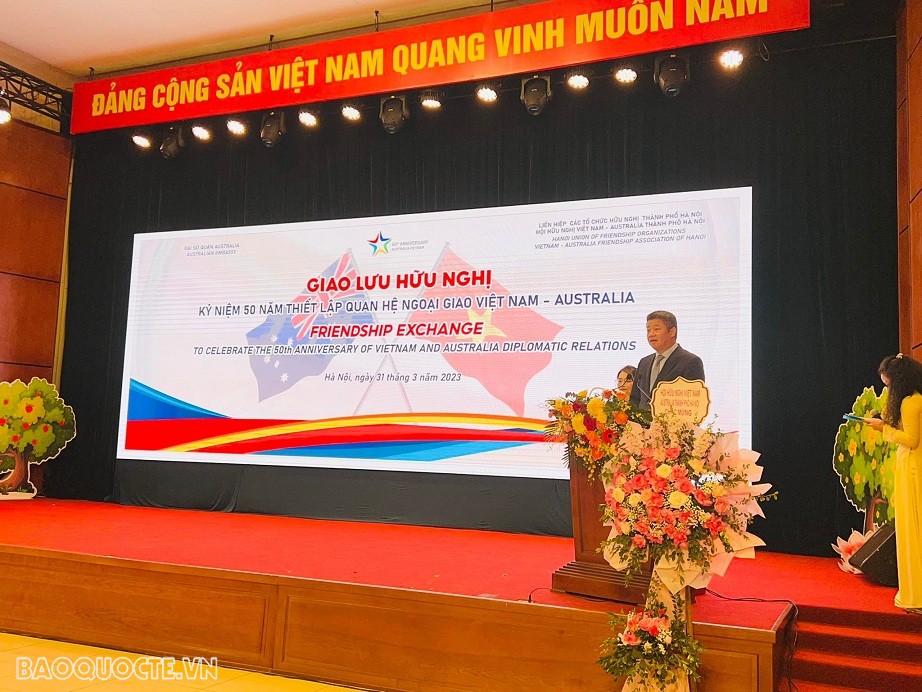 Giao lưu hữu nghị kỷ niệm 50 năm quan hệ ngoại giao Việt Nam-Australia tại Hà Nội