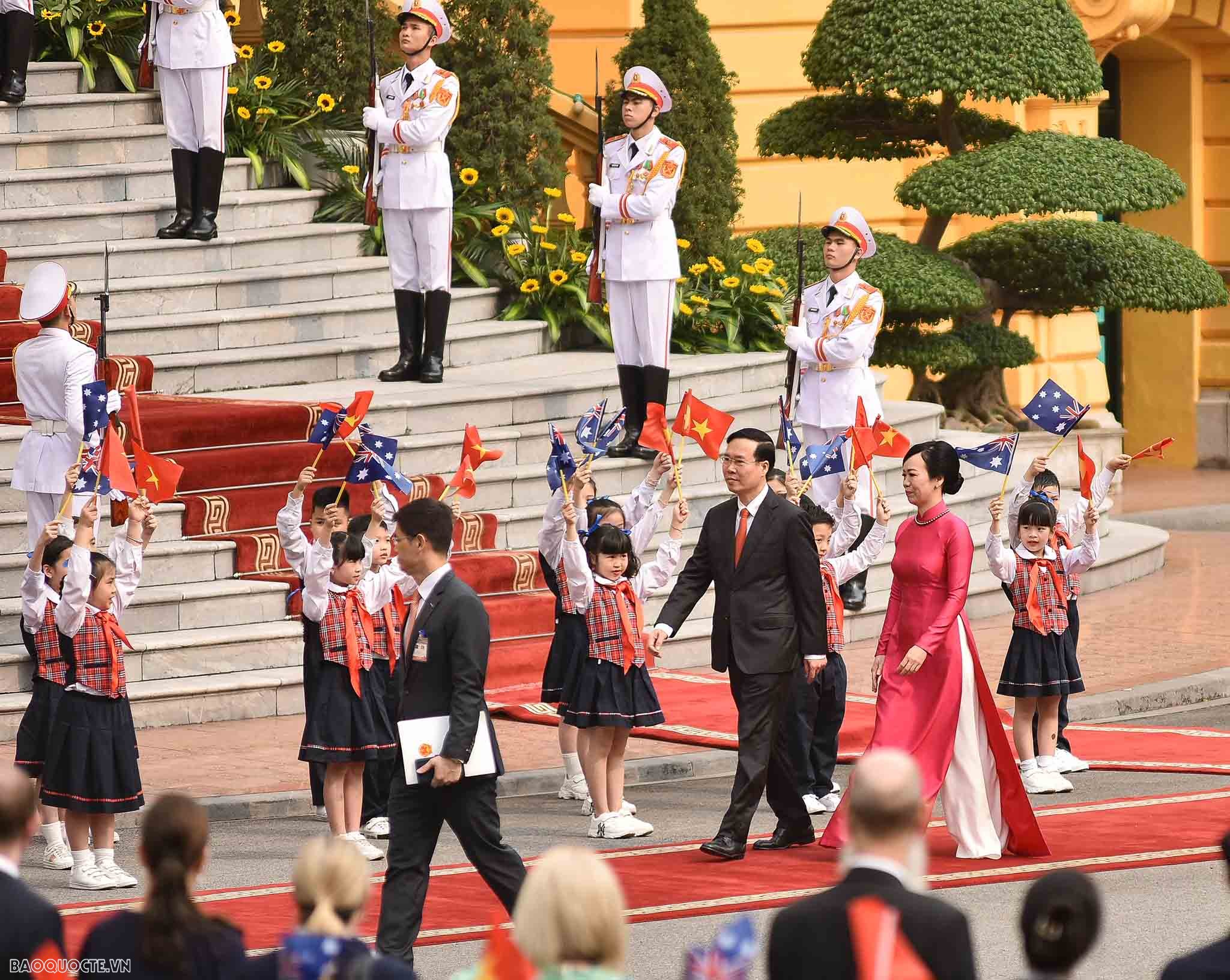 Chủ tịch nước Võ Văn Thưởng chủ trì lễ đón chính thức Toàn quyền Australia David Hurley