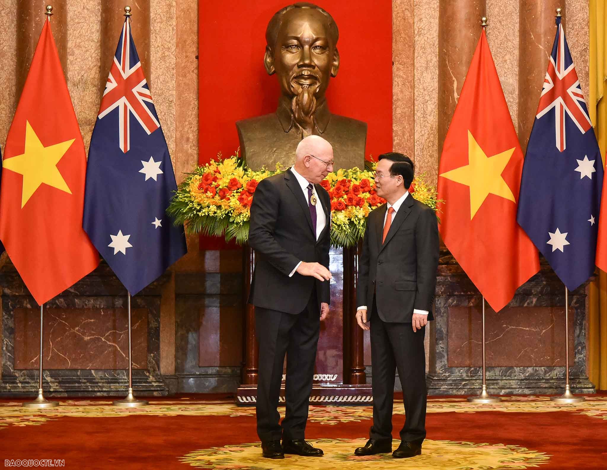 Chủ tịch nước Võ Văn Thưởng chủ trì lễ đón chính thức Toàn quyền Australia David Hurley