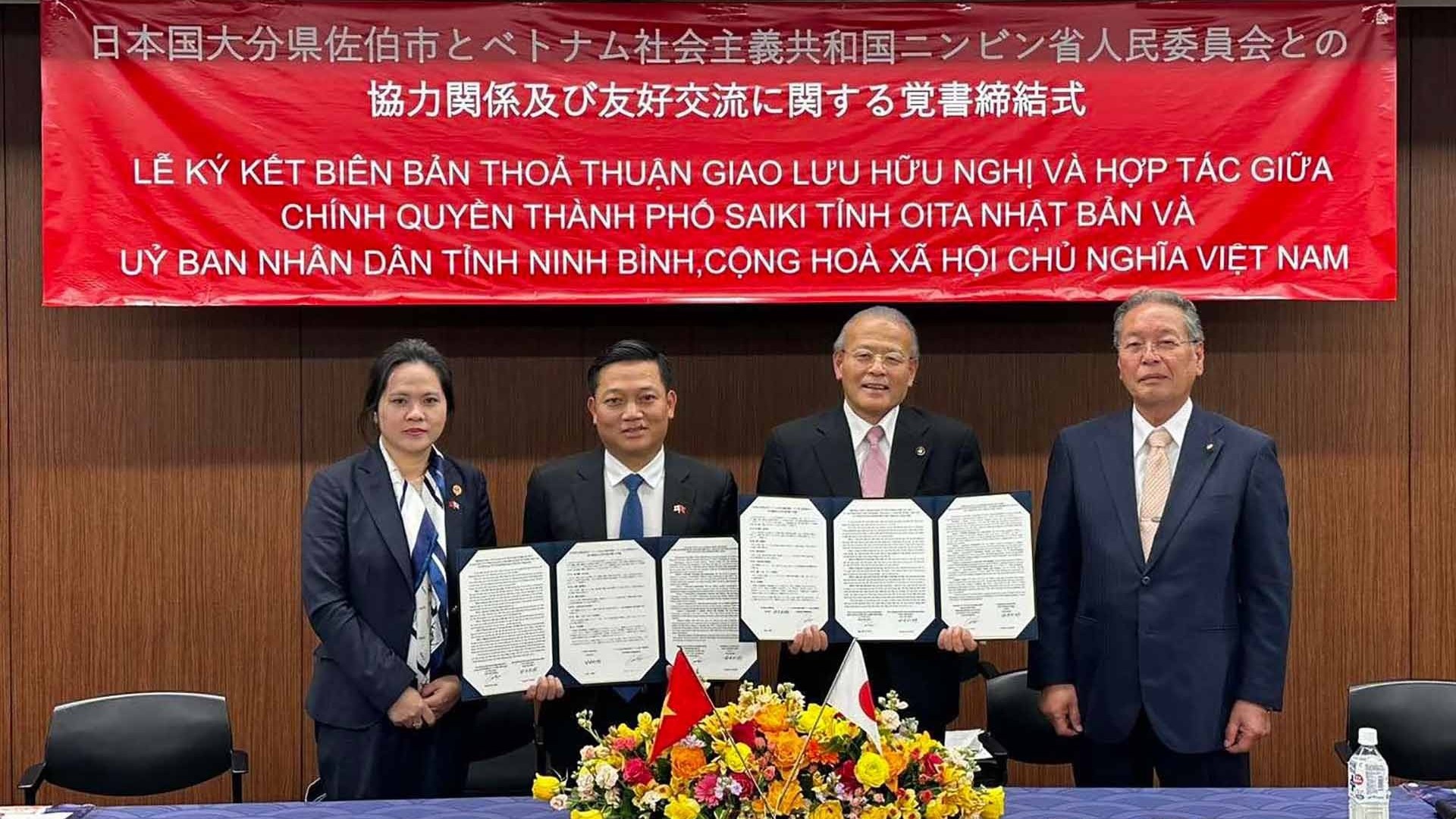 tinh ninh binh va thanh pho saiki nhat ban ky ket bien ban ghi nho hop tac giao luu huu nghi