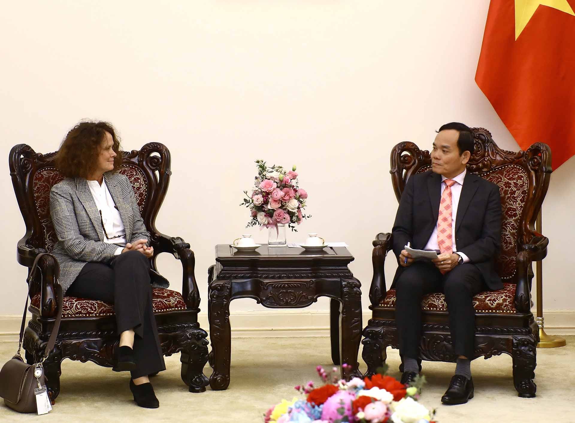 Phó Thủ tướng Trần Lưu Quang tiếp bà Carolyn Turk, Giám đốc Quốc gia Ngân hàng Thế giới tại Việt Nam. (Nguồn: TTXVN)