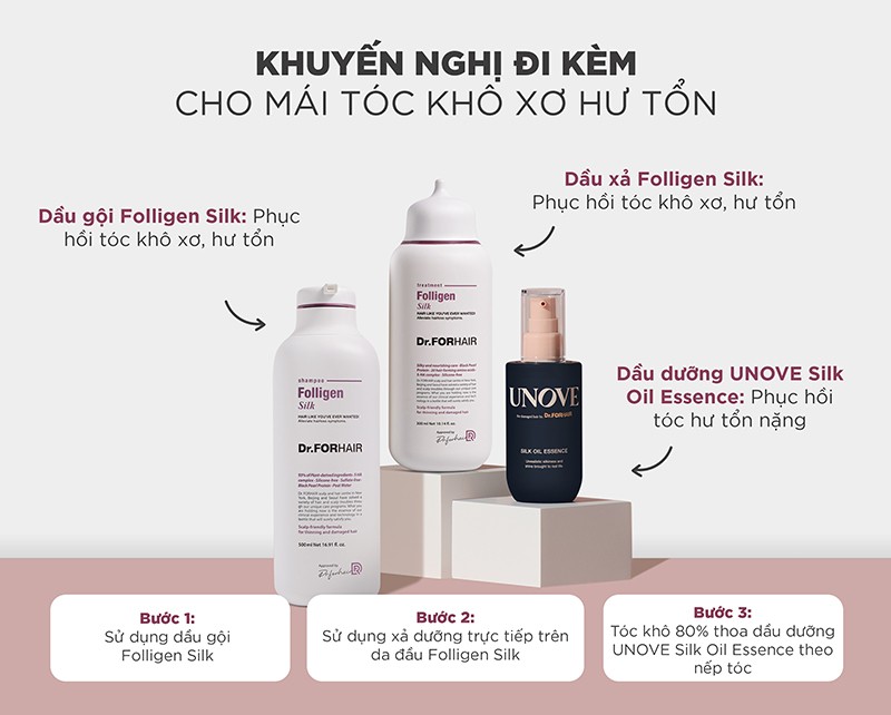 UNOVE Silk Oil Essence - Tinh chất dưỡng tóc quốc dân của phái đẹp Hàn Quốc