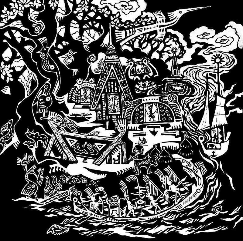 Tác phẩm Thời xưa của họa sĩ  Tô Ngọc Trang.