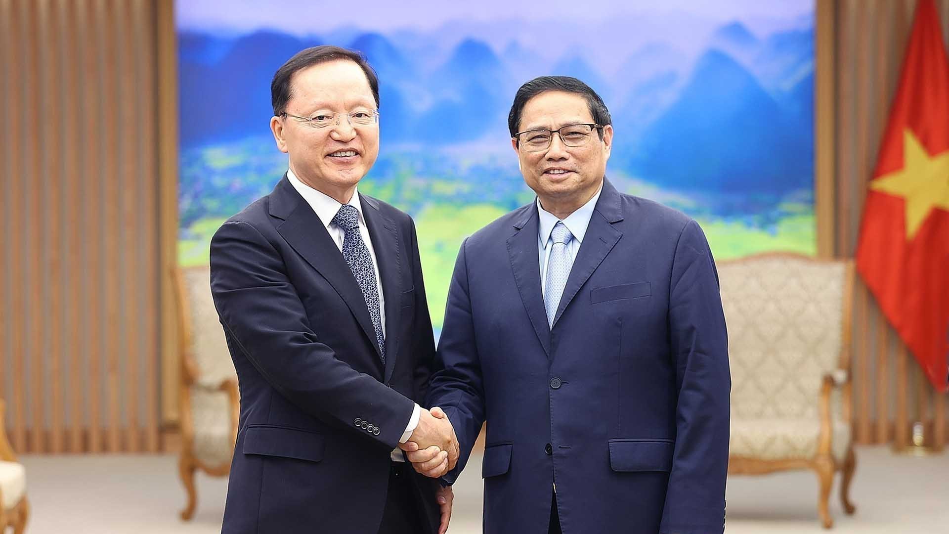 Thủ tướng Phạm Minh Chính tiếp Tổng giám đốc phụ trách tài chính Tập đoàn Samsung