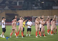 Những hình ảnh các cầu thủ CLB Công an Hà Nội mừng chiến thắng đậm tại V-League 2023