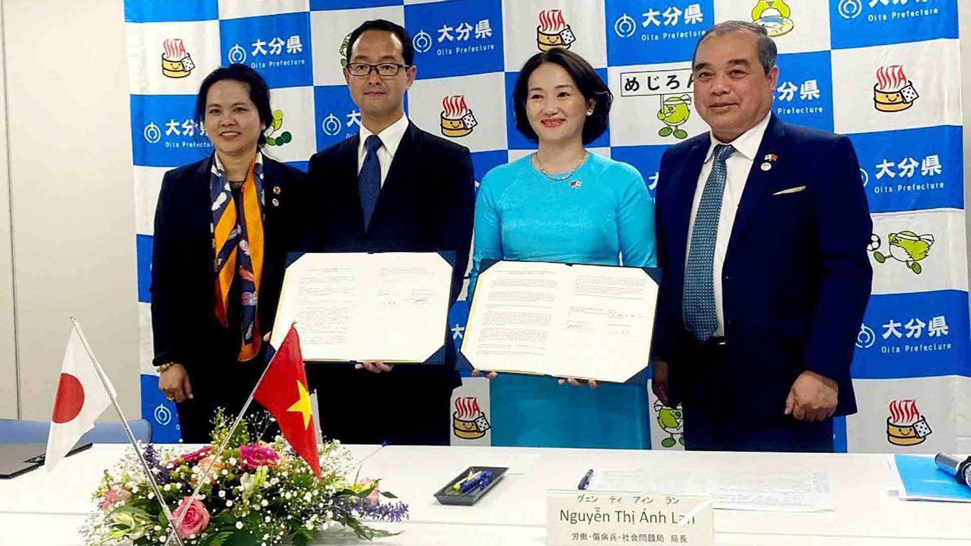 Quảng Ngãi ký kết biên bản ghi nhớ hợp tác cung ứng nguồn nhân lực với tỉnh Oita, Nhật Bản
