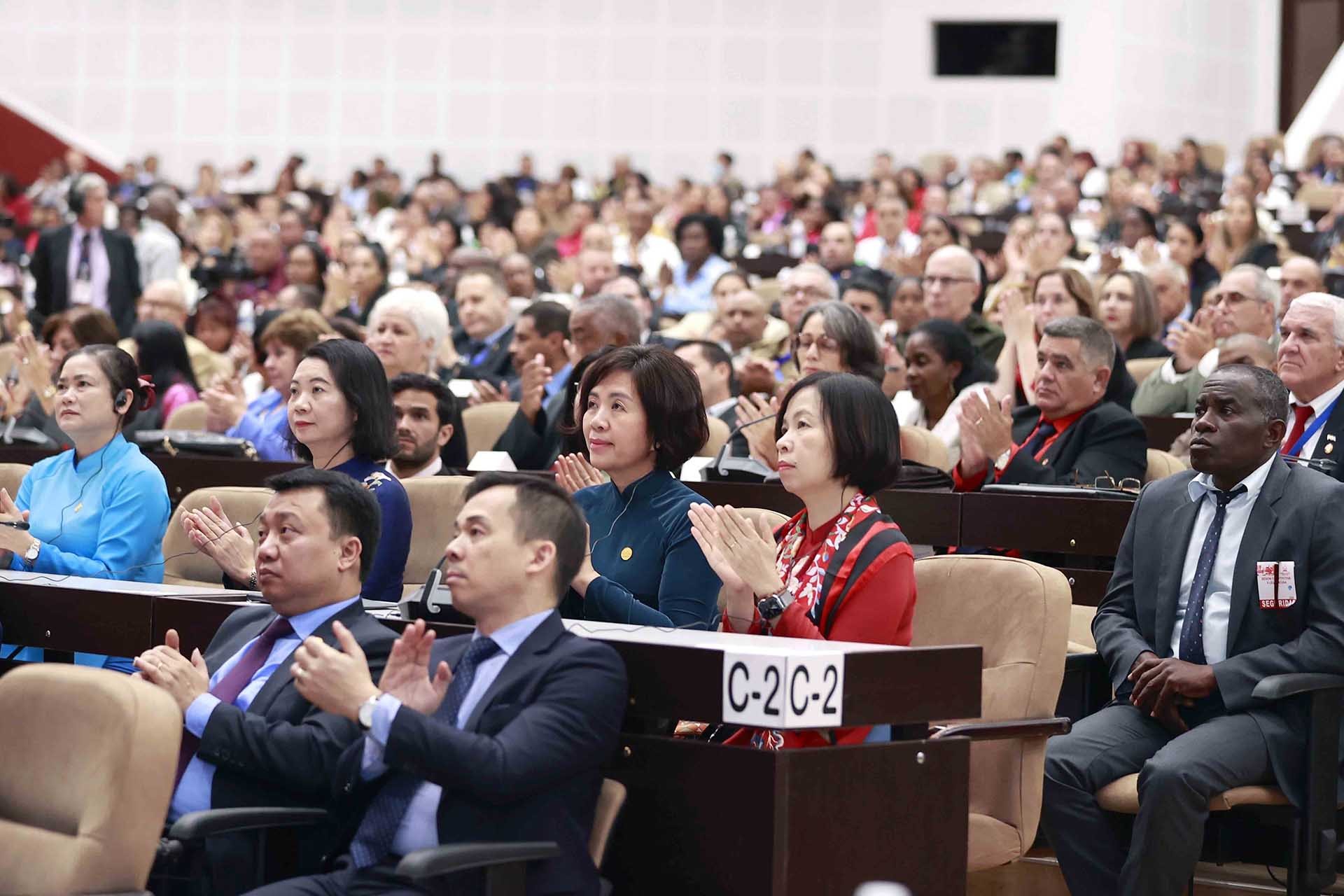 Đại biểu Việt Nam dự phiên họp. (Nguồn: TTXVN) Đại biểu Việt Nam dự phiên họp. (Nguồn: TTXVN)