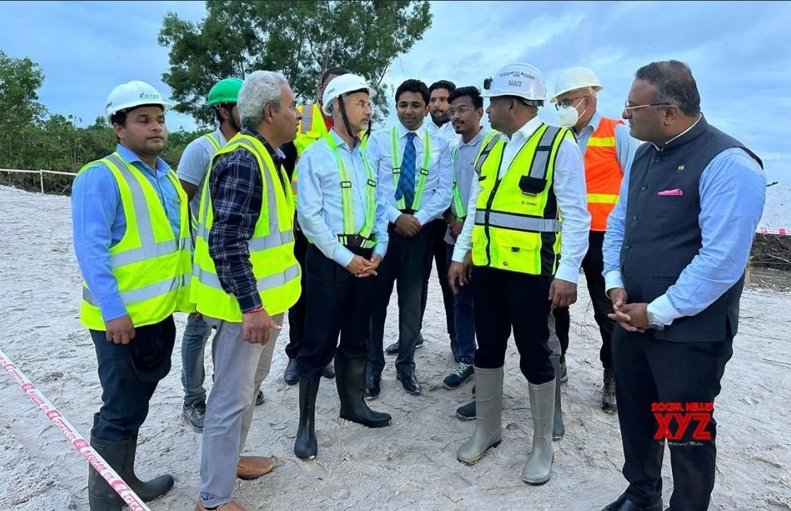 Ngoại trưởng Ấn Độ S. Jaishankar thăm Dự án Đường liên kết Bờ Đông-Bờ Đông ở Guyana vào ngày 23/4/2023. (Nguồn: IANS)