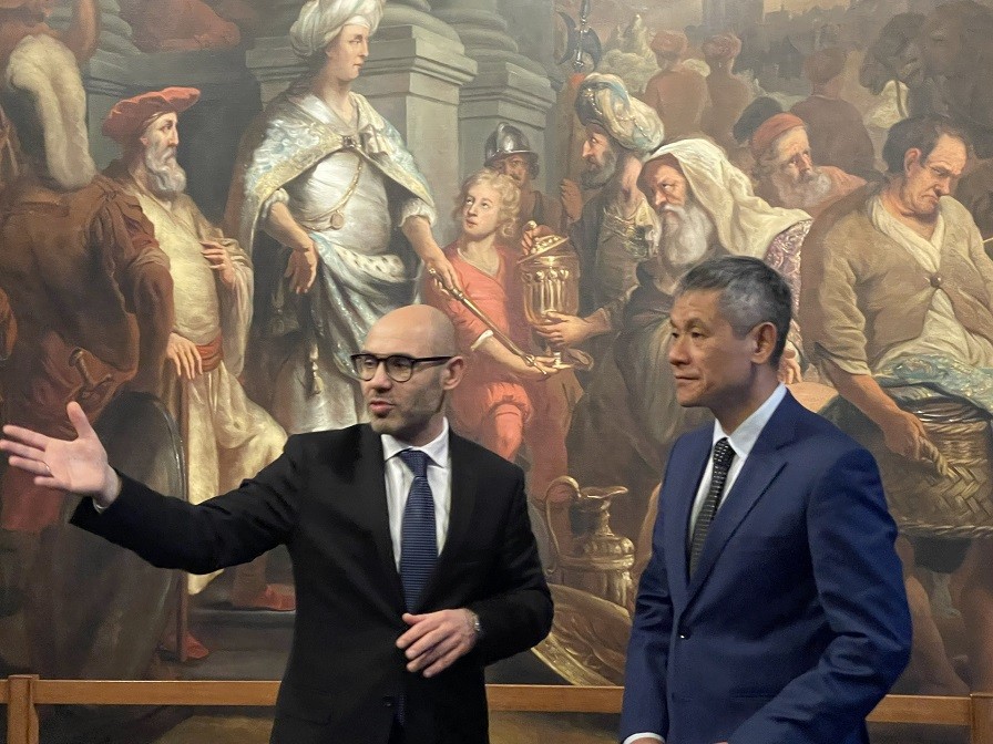 Trợ lý Bộ trưởng Nguyễn Minh Vũ làm việc với Học viện Luật quốc tế La Hay và Toà trọng tài thường trực