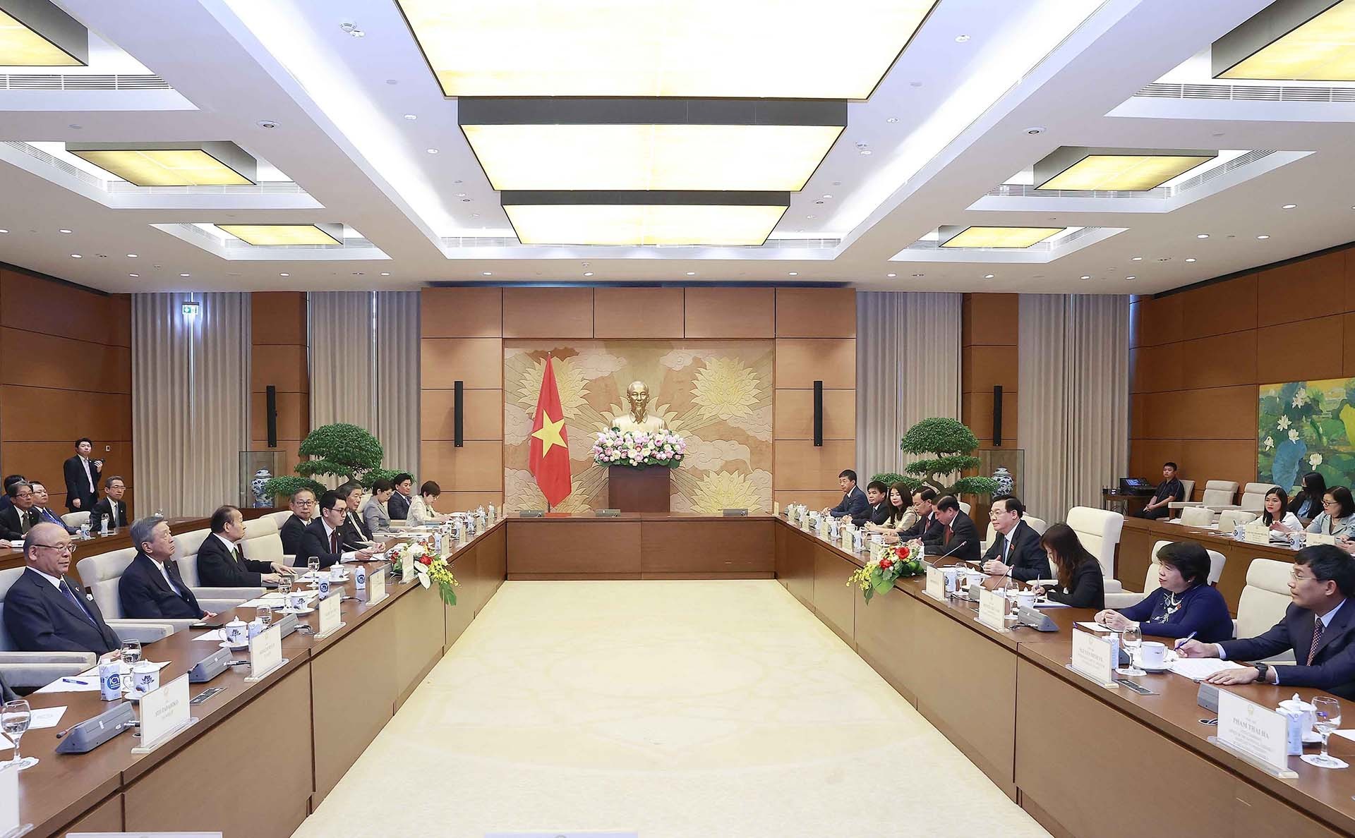 Quang cảnh buổi tiếp. (Nguồn: TTXVN) Quang cảnh buổi tiếp. (Nguồn: TTXVN)