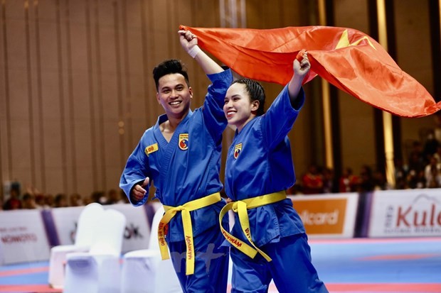 Karate và vovinam thi đấu thành công, thể thao Việt Nam vươn lên vị trí thứ 3 tại SEA Games 32 Karate và vovinam thi đấu thành công, thể thao Việt Nam vươn lên vị trí thứ 3 tại SEA Games 32