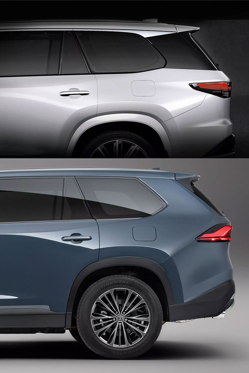 Một số điểm tương đồng giữa Lexus TX và Toyota Grand Highlander.