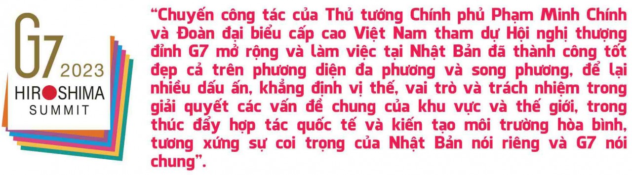 Dấu ấn Việt Nam tại Hội nghị Thượng đỉnh G7 mở rộng 2023