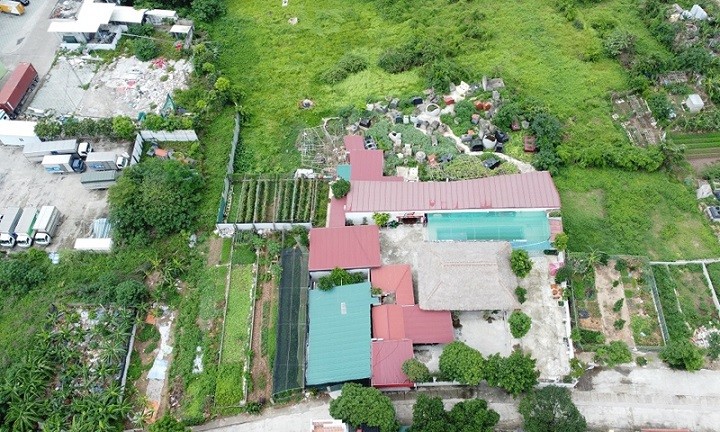 Công trình xây sai phép trên đất nông nghiệp tại xã Văn Bình, huyện Thường Tín, Hà Nội. (Nguồn: Báo Xây dựng)