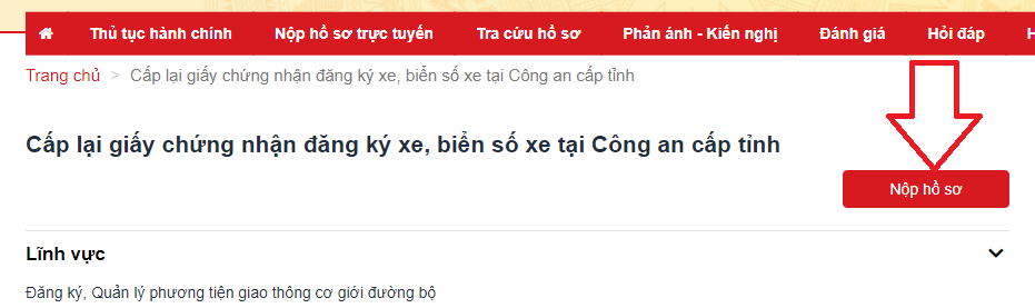 Hứng dẫn cách làm lại giấy đăng ký xe (cà vẹt xe) online Hướng dẫn cách làm lại giấy đăng ký xe online