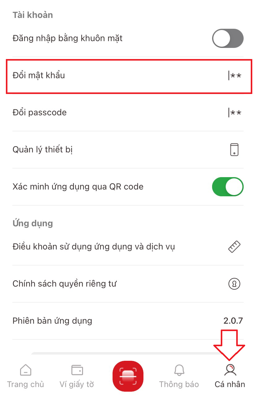 Hướng dẫn cách đổi mật khẩu, passcode VNeID Hướng dẫn cách đổi mật khẩu, passcode VNeID