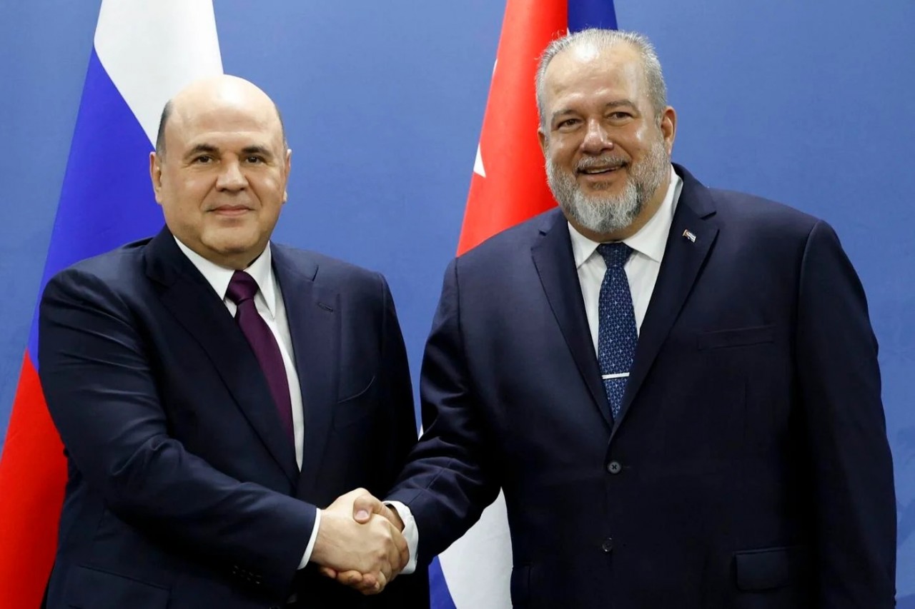 (06.08) Thủ tướng Cuba Manuel Marrero Cruz gặp gõ người đồng cấp Nga Mikhail Mishustin trong chuyến thăm xứ bạch dương từ ngày 6 - 17/6. (Nguồn: WVNews)
