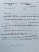 Hà Nội: Đề thi môn Ngữ văn lớp 10 chuyên năm 2023
