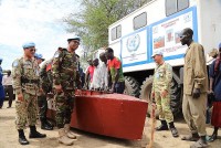 Lính công binh Việt Nam giúp người dân Abyei vượt qua mùa mưa lũ