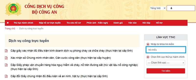 Thủ tục làm hộ chiếu phổ thông online Hướng dẫn làm hộ chiếu phổ thông online