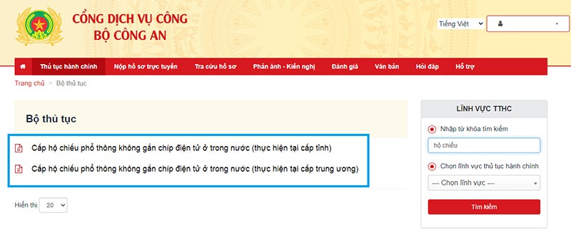 Thủ tục làm hộ chiếu phổ thông online Hướng dẫn làm hộ chiếu phổ thông online