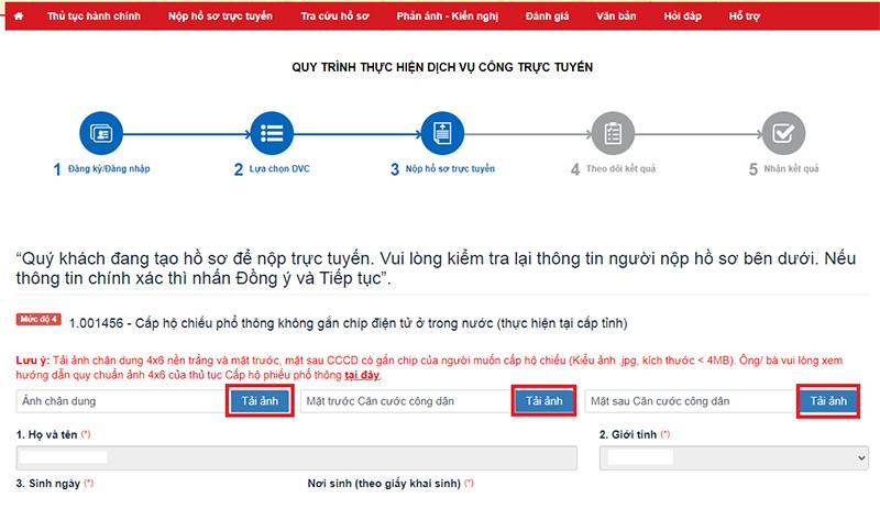 Thủ tục làm hộ chiếu phổ thông online Hướng dẫn làm hộ chiếu phổ thông online