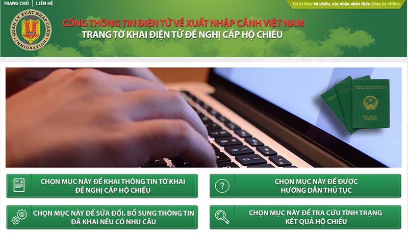 Thủ tục làm hộ chiếu phổ thông online Hướng dẫn làm hộ chiếu phổ thông online