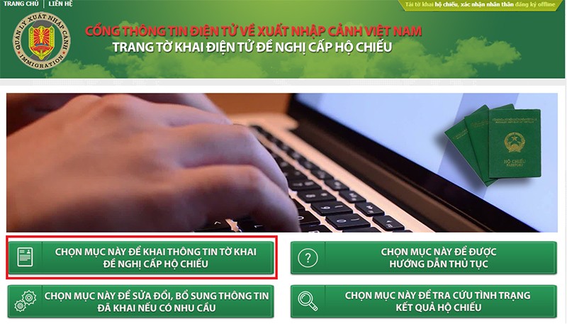 Thủ tục làm hộ chiếu phổ thông online Hướng dẫn làm hộ chiếu phổ thông online