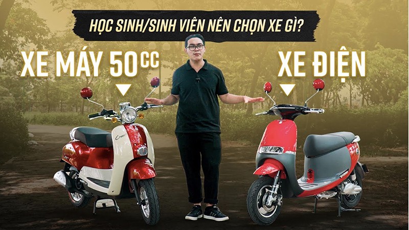 Học sinh cấp 3 nên lựa chọn xe điện hay xe máy 50cc?