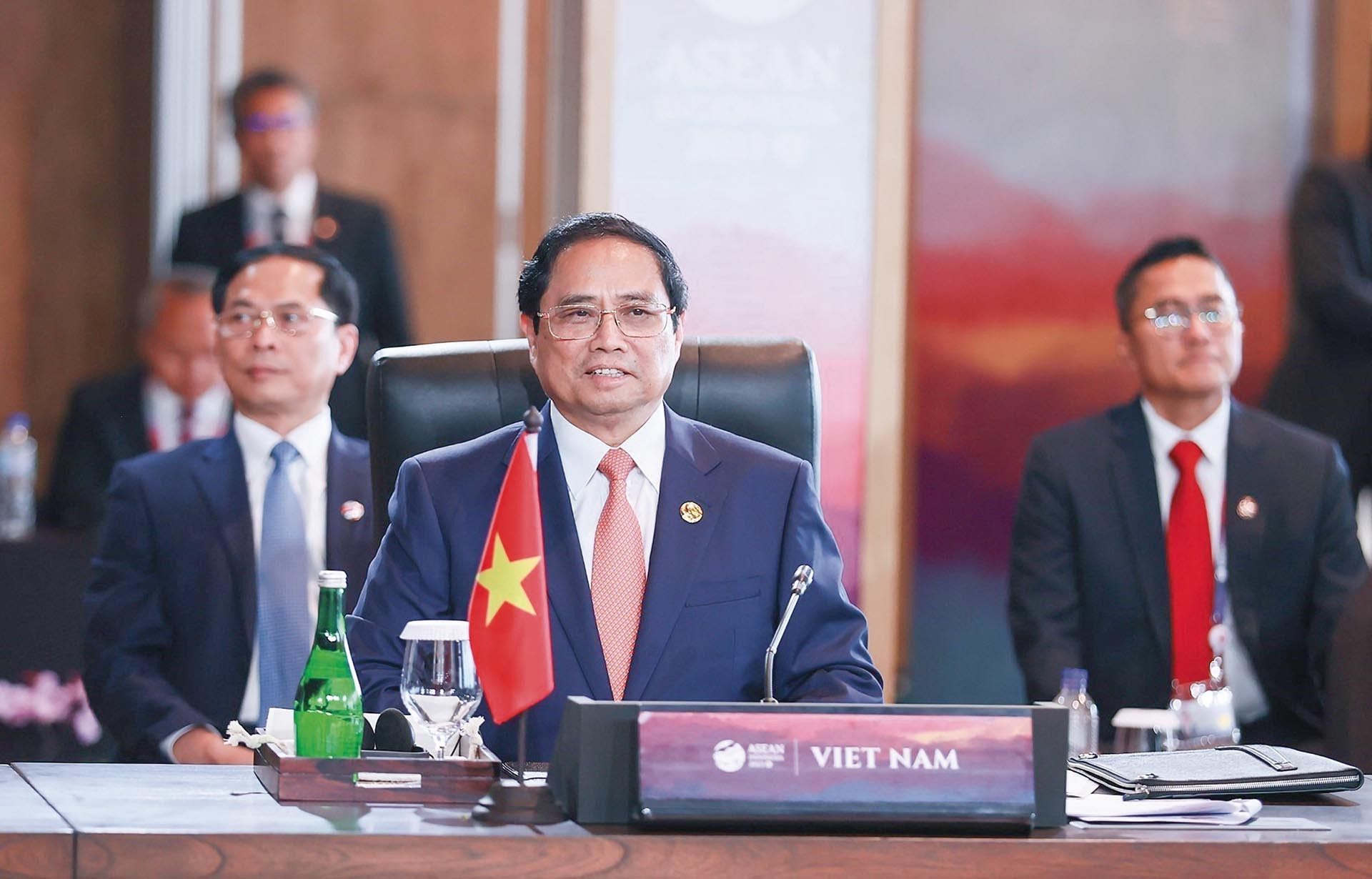 Thủ tướng Chính phủ Phạm Minh Chính tham dự một phiên họp trong khuôn khổ Hội nghị cấp cao ASEAN lần thứ 42 tại Labuan Bajo, Indonesia, tháng 5/2023. (Nguồn: TTXVN) Thủ tướng Chính phủ Phạm Minh Chính tham dự một phiên họp trong khuôn khổ Hội nghị cấp cao ASEAN lần thứ 42 tại Labuan Bajo, Indonesia, tháng 5/2023. (Nguồn: TTXVN)