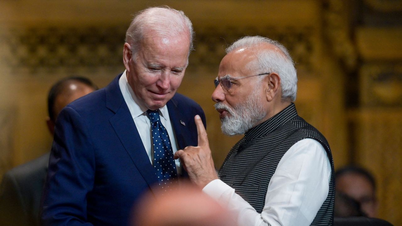 (06.21) Tổng thống Mỹ Joe Biden (trái) và Thủ tướng Ấn Độ Narendra Modi. (Nguồn: AFP/Getty Images) (06.21) Tổng thống Mỹ Joe Biden (trái) và Thủ tướng Ấn Độ Narendra Modi. (Nguồn: AFP/Getty Images)