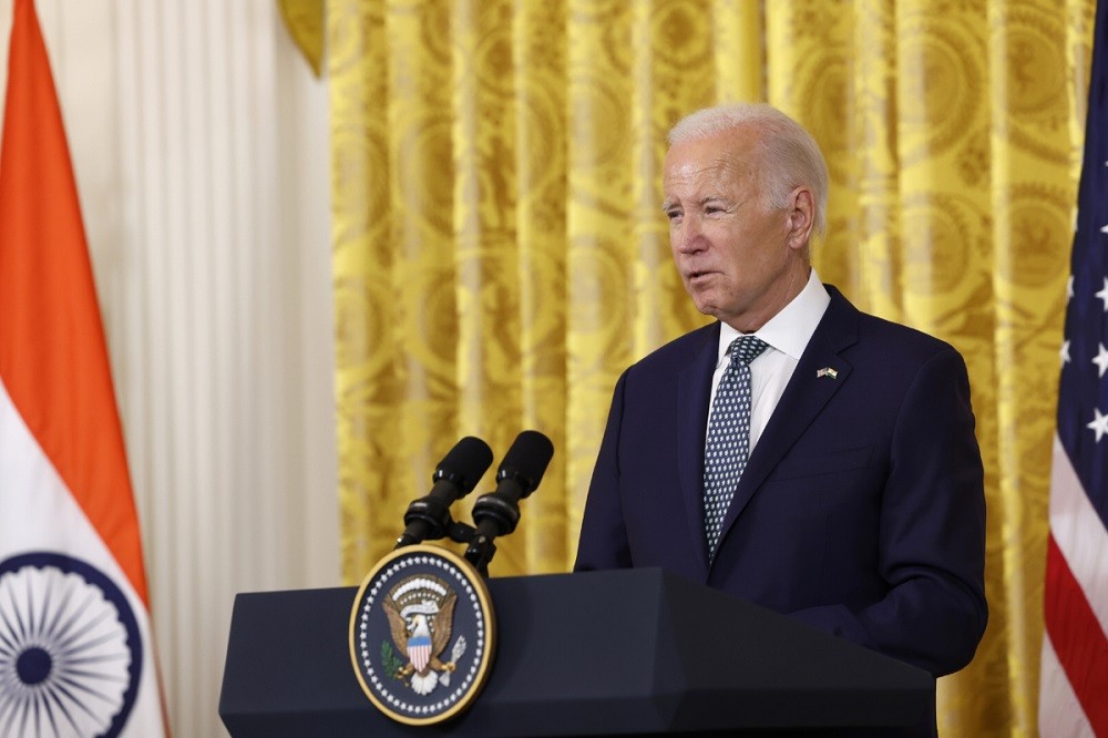 (06.23) Tổng thống Joe Biden cho rằng tuyên bố của mình về Chủ tịch Tập Cận Bình sẽ không tác động tiêu cực tới quan hệ Mỹ-Trung. (Nguồn: Getty Images) (06.23) Tổng thống Joe Biden cho rằng tuyên bố của mình về Chủ tịch Tập Cận Bình sẽ không tác động tiêu cực tới quan hệ Mỹ-Trung. (Nguồn: Getty Images)