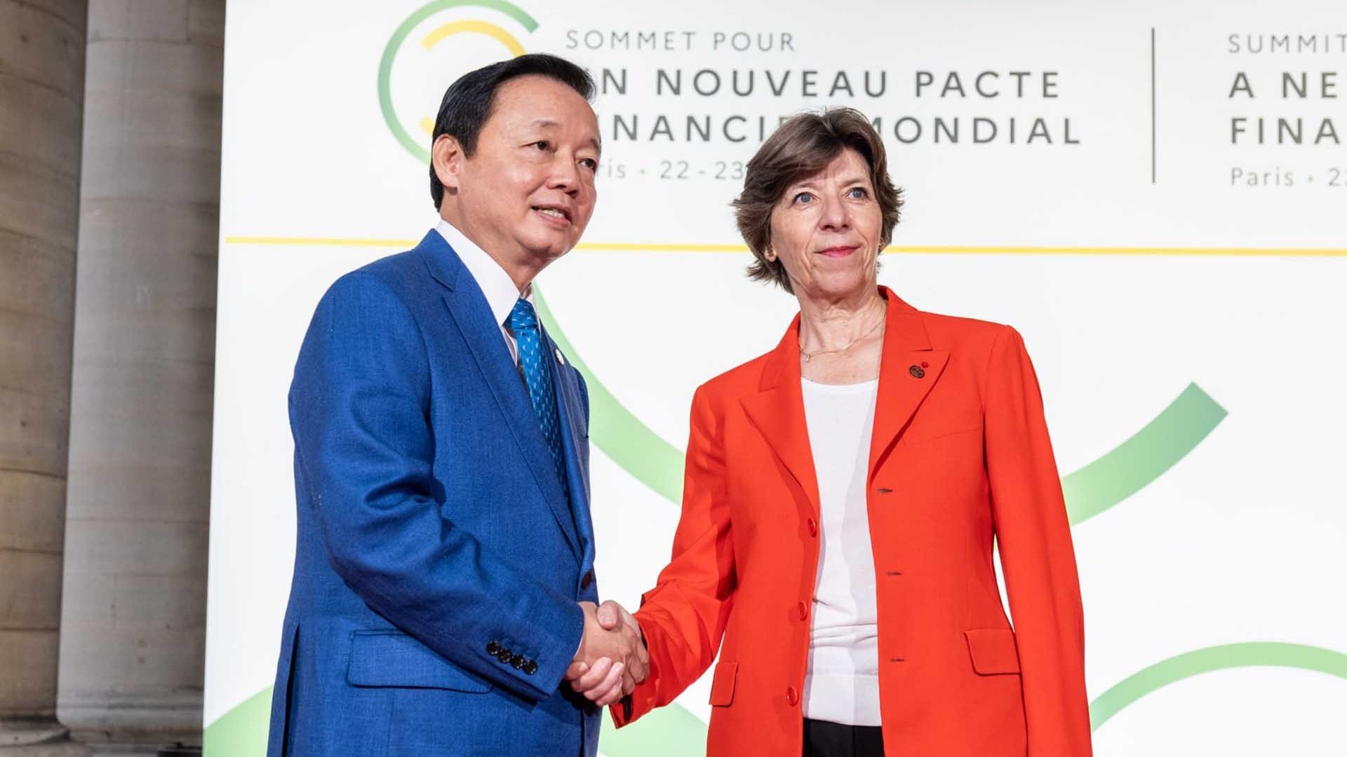 pho thu tuong tran hong ha du khai mac hoi nghi thuong dinh ve hiep uoc tai chinh toan cau moi tai paris phap