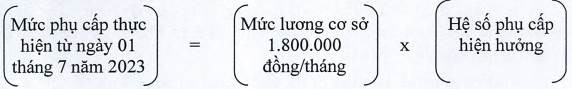 Chi tiết cách tính phụ cấp của cán bộ, công chức cấp xã khi lương cơ sở tăng 1,8 triệu đồng/tháng