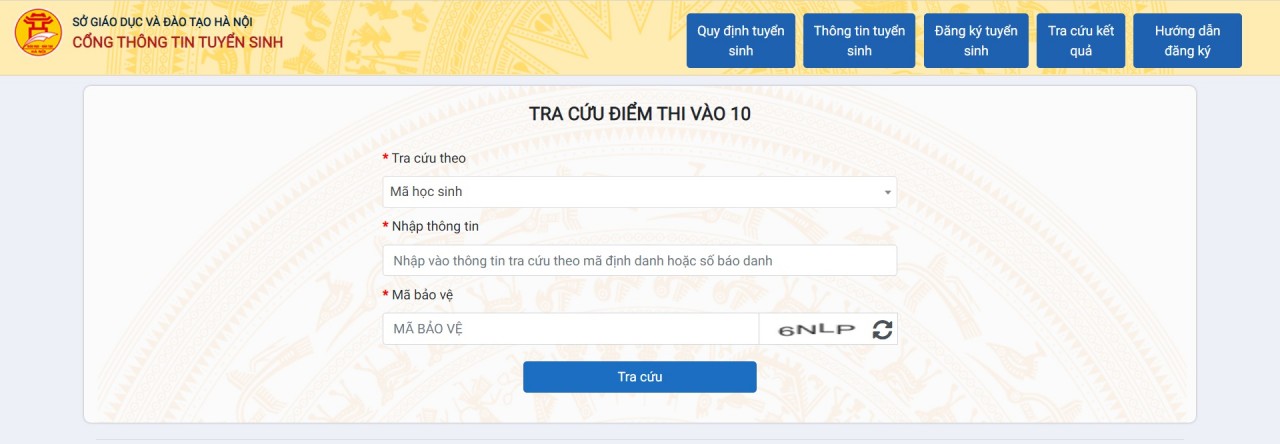 Cách tra cứu điểm thi tuyển sinh lớp 10 Hà Nội năm 2023 Hướng dẫn cách tra cứu điểm thi tuyển sinh lớp 10 Hà Nội năm 2023